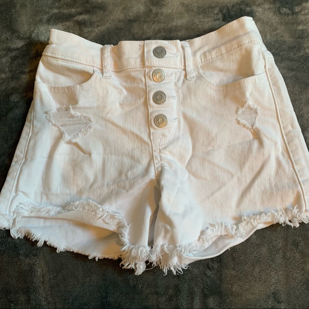 White Abercrombie jean shorts